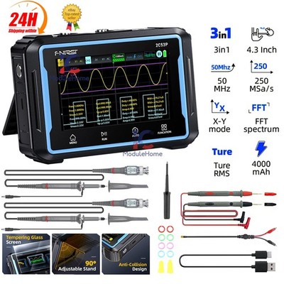 FNIRSI 2C53P Handheld Tablet Oscilloscope Multimeter DDS Signal Generator 3 i.