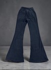 Women's Black Flared Leg Pull-On Stretch Knit Slim Fit Pants Size S — photo 2