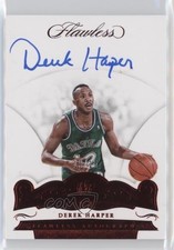 2017-18 Panini Flawless Flawless Auto Ruby 13/15 Derek Harper #FA-DH Auto 3d3