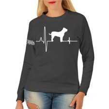 Frauen Sweatshirt Dogo Canario Herzschlag Presa kanarische Dogge Welpe Geschenk