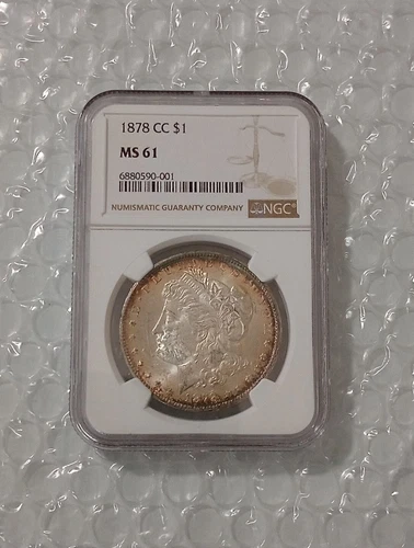 USA Morgan Silver Dollar 1878 CC  NGC  MS61