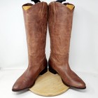 Frye Ray Boots Womens 10 Tall Brown Leather Riding Western Shoes