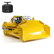 JDModel Metal 1/14 RC Hydraulic Bulldozer 575 Heavy Machine Dozer X14 Radio