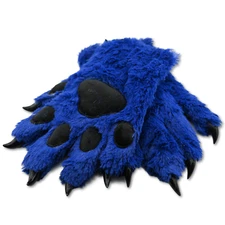Fursuit Costume Five Finger Paw Gloves with Claws USA SELLER