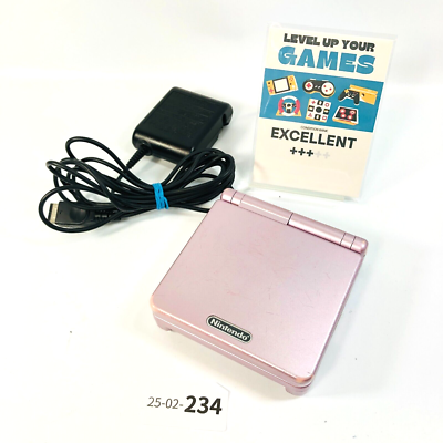 EX+++] Nintendo Gameboy Advance SP GBA Pearl Pink AGS-001 Console 