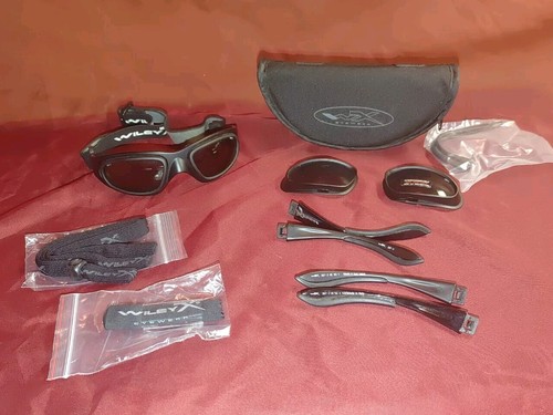 WILEY X WX BRICK Z87-2 SONNENBRILLE SCHWARZ MIT EXTRAS!! SIEHE BILDER