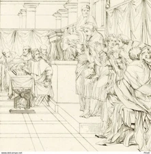 Eustache The Sueur Pope Victor III confirms the institution of the Order of Char