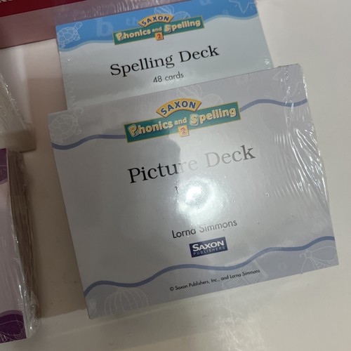 Saxon phonics and spelling REVIEW DECKS GRADE 2, w/classroom box, New, Box Wear - Picture 6 of 10