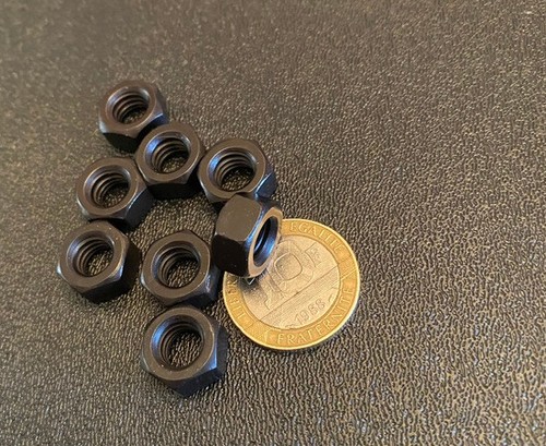 Hex Nut, Grade 2 Steel, Black Oxide, RH, 5/16"-18, 1/2" W x 17/64" H, 100 Pcs - Picture 5 of 13