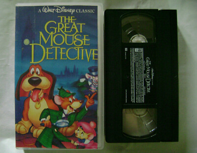 The Great Mouse Detective -Disney (VHS, 1992) Basil must outwit rat & save mice 
