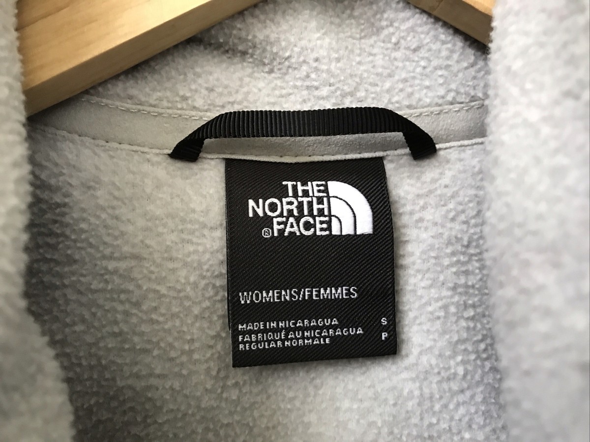 The North Face Jacket Full Zip Fleece Polartec Gray & Black