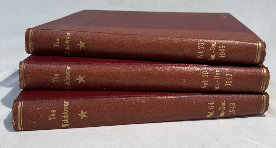 1947 The Watchtower Journal Magazine - Bound 24 Volume Jan-Dec Jehovah Foto 2 de 4