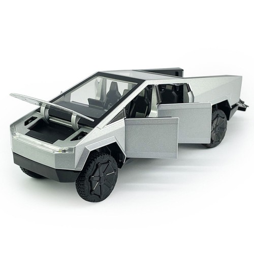1:32 Tesla Cybertruck Model Car Diecast Toy Cars Toys for Boys Kids Gifts Silver - Picture 8 of 12