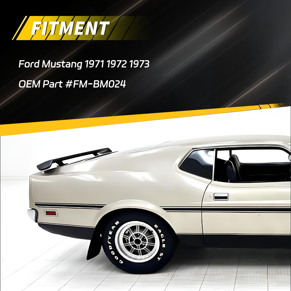 4PCS Amber Front & Red Rear Bumper Side Marker Lights For 1971-1973 Ford Mustang