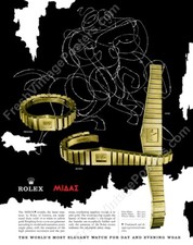 Rolex Midas orologio oro anni 60 foto e arte design vintage NUOVO POSTER 20x24
