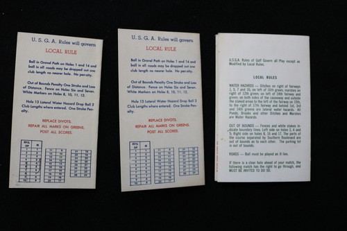 1963-1964 MORRIS AND FAIRMOUNT COUNTRY CLUB GOLF SCORECARDS - LOT OF 3 - K 1968 - Picture 5 of 5