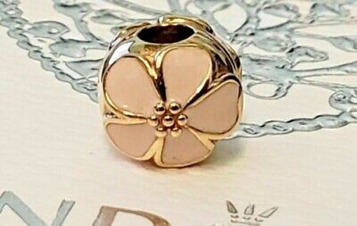 New in Box Pandora 14K Gold Cherry Blossom Clips w/ Pink New in Box Pandora 14K Gold Cherry Blossom Clips w/ Pink
