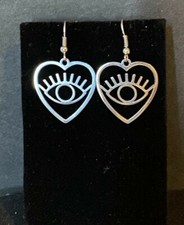 Sterling Evil eye heart earrings made by EvileyebyMaria