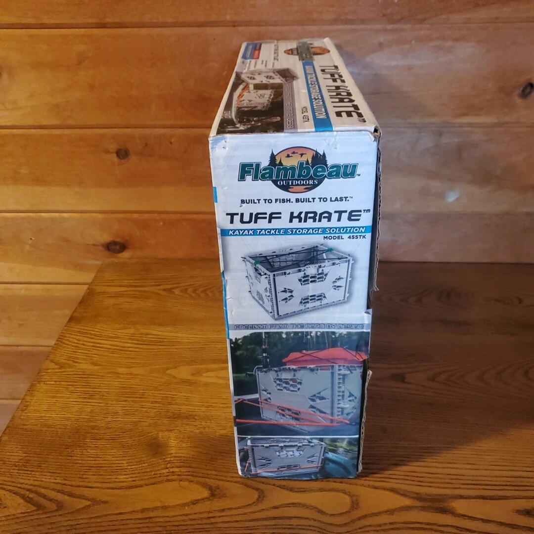 Flambeau 455tk Tuff Krate Light Grey. Superior Kayak Fishing Storage Crate!