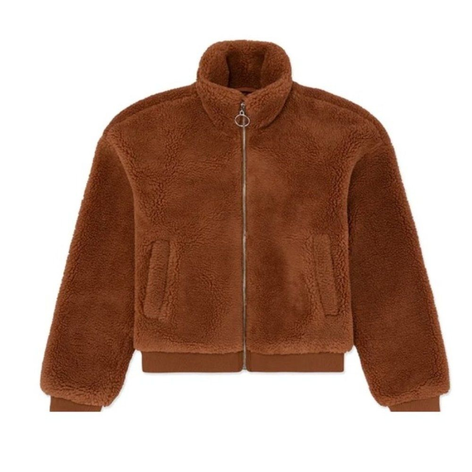 Wewearwhat Teddy Bomber Jacket in Copper Size Medium-image