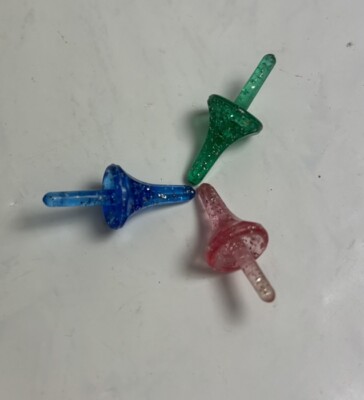 3 VINTAGE 1/2" Tiny mini Astro Rocket Sparkle Light to Ceramic ...