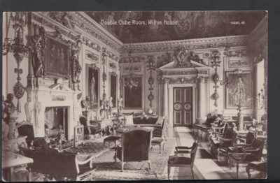 Wiltshire Postkarte - Doppelzimmer Würfelzimmer, Wilton House T482