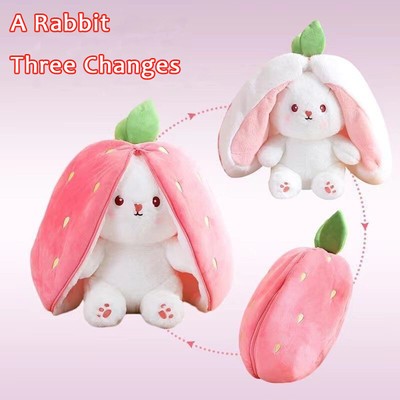 Easter Bunny Stuffed Animal Cute Rabbit Hide / Search Rabbit Plush Toy New-