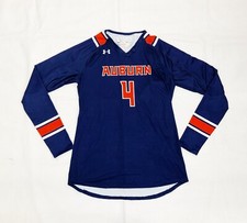 Camiseta deportiva Under Armour SEC Auburn Tigers cuello en V juego de voleibol para mujer S azul marino