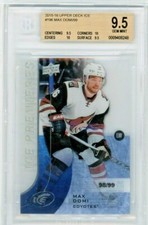 2015-16 UD UPPER DECK ICE Max Domi RC ROOKIE 98/99 COLUMBUS GEM MINT BGS 9.5
