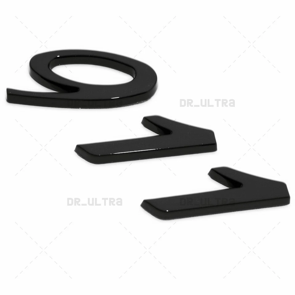 Nuevo Parachoques Trasero Negro Brillante 911 Logo Letras Insignia Puerta Levadiza Emblema Cubierta Tapa Foto 3 de 4