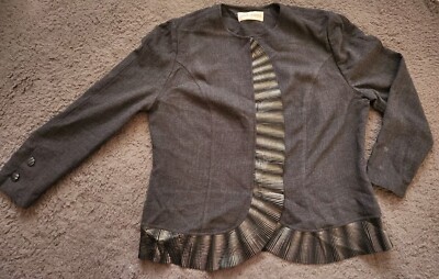 JANINA SCHRECK Blazer Size 40, Charcoal/ Dark Grey Colour