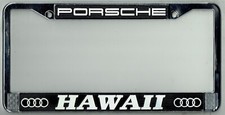 Porsche Audi Hawaii Vintage Honolulu Maui 911 912 914 Dealer License Plate Frame