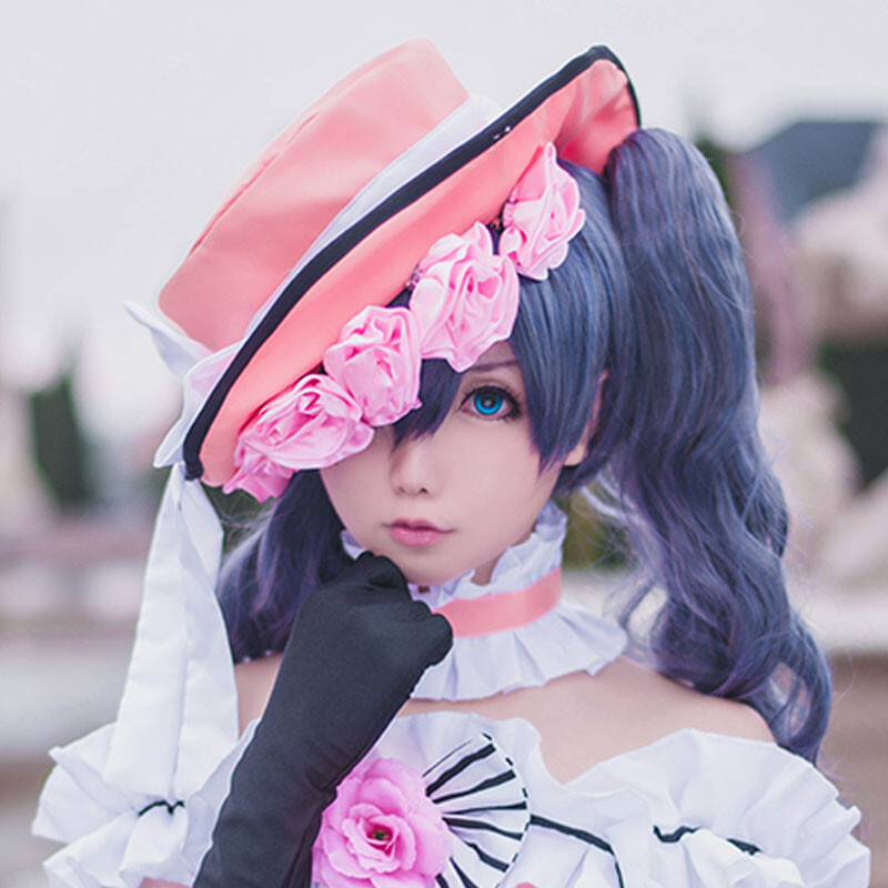 Anime Black Butler Ciel Phantomhive Court Dress Cosplay Costume Pink Maid  Outfit | eBay