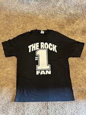 Vintage wwf The rock " 1 fan" shirt 90s size xl