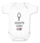 White Babygrow Daddy's Best Shot Baby Vest Novelty Funny Romper FAST SHIPPING