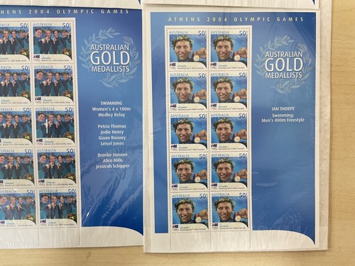 Francobolli medaglie d'oro Atene 2004 Olimpiadi Australia, set completo x 17 MNH #c266 - Foto 2 di 18