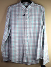 George Classic Fit Men's Grey Plaid Long Sleeve Button Down Shirt XL  46-48 