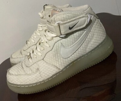 どいやまる☆① Nike Air Force 1 Mid '07 LV8 Metallic Silver Shoes Sneakers