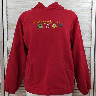 Grinch Christmas Womens Medium Sweatshirt Pullover Hoodie - Main Image