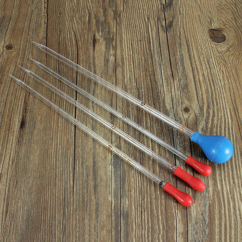 10ml Glass Graduated Scale Dropper Pipette Lab Transfer Pipettes Rubber Head - Image 2 of 4