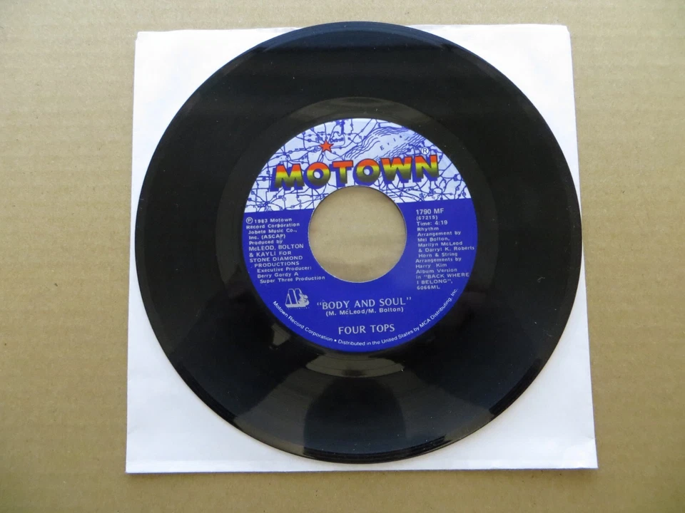 Four Tops – Sexy Ways / Body And Soul - 1985 - Motown 1790 MF 7" Single VG+ - Image 2 of 2