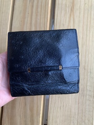 Roberta Baldini ostrich skin /leather wallet double-sided