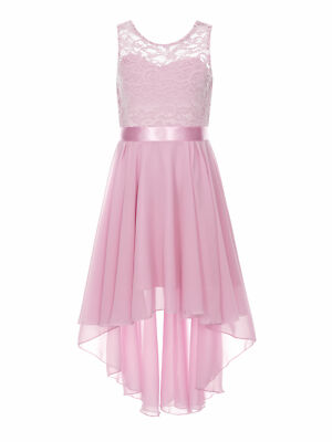 DE Mädchen Sommer Chiffon Spitzen Festlich Brautjungfernkleid Festzug Partykleid