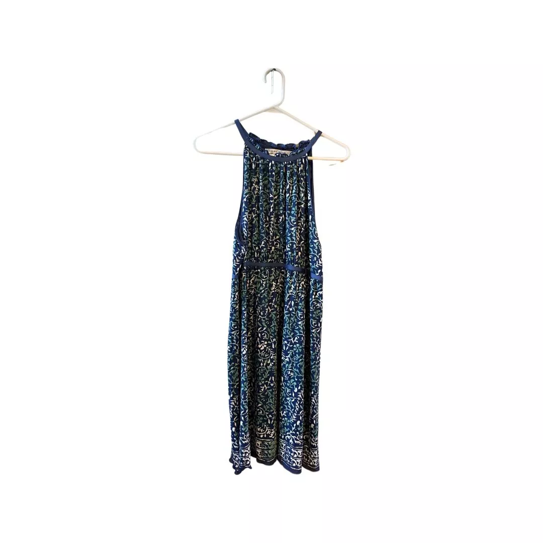 NWT WOMENS MAX STUDIO BLUE HALTER NECK SUMMER DRESS SIZE XL MSRP 118