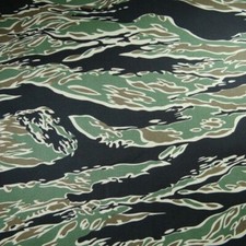 Tactical Bionic Tiger Stripe Camouflage Fabric Cotton Twill Clothing 1.5m Wide