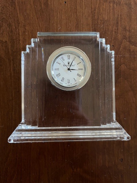 Waterford Crystal Metropolitan Desk Mantle Small Clock 3.75" x 4" x 1" - NEW
