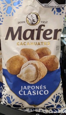 MAFER CLASSIC JAPANESE PEANUTS ( CACAHUATE JAPONES CLASICO ) BIG  BAG 240g EACH