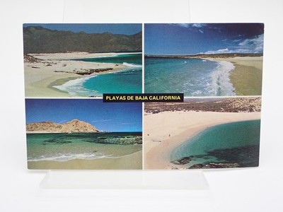 Playas De Baja California Beaches Vintage Postcard 
