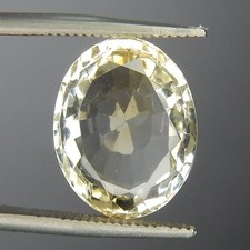 5ct VVS Yellow Citrine Natural Earth Mined Faceted Oval Brazil