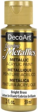 DecoArt Dazzling Metallics Acrylic Paint 2oz-Bright Brass